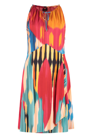 Printed crepe dress-0